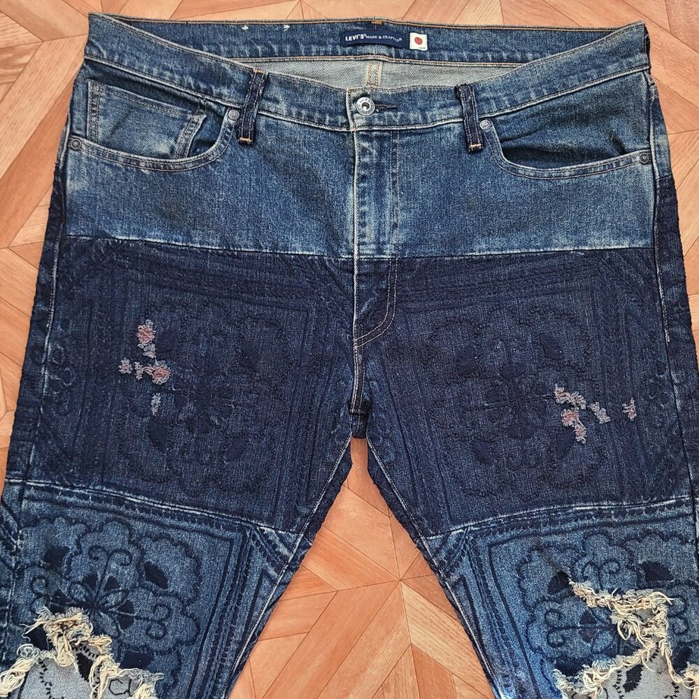 Levi's Made & Crafted 511 Slim Denim Jeans Made in Japan W38 Selvedge Boro - Picture 8 of 16